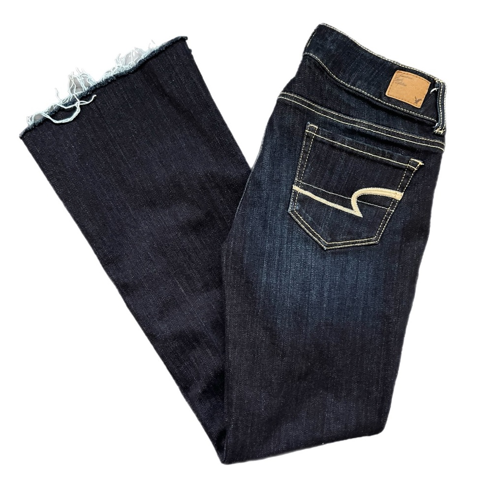 American Eagle Outfitters Dark Wash Stretchy "ARTIST" Boot Leg Jeans - 8